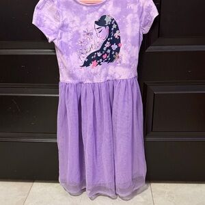 Charming Lavender Kids Dress with Floral Motif